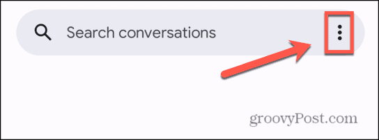 icône de trois points de messages Android