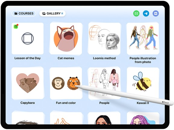 Utilisez Apple Pencil sur ArtWorkout