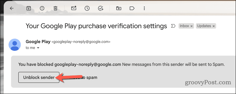 Débloquer un expéditeur Gmail