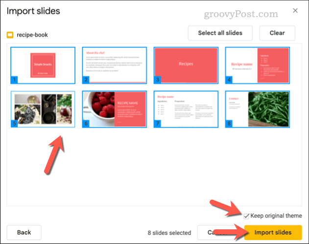 Importer des diapositives PowerPoint dans Google Slides