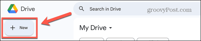 Google Drive nouveau bouton