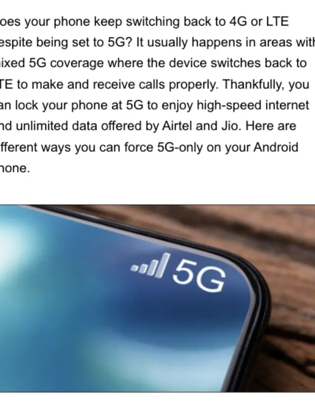 Forcer la 5G sur n’importe quel téléphone Android