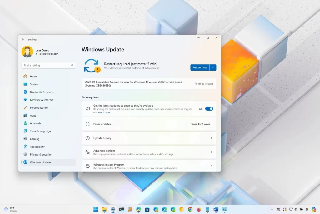 La mise à jour KB5036980 de Windows 11 déploie de nouvelles stratégies et correctifs réseau, noyau et démarrage (aperçu)