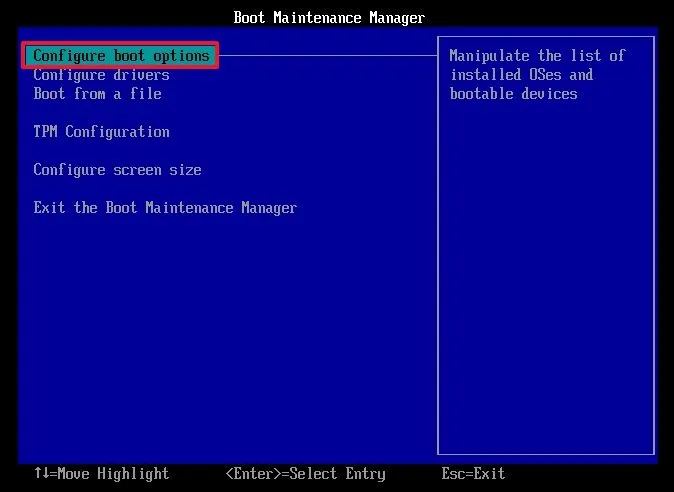Configurer les options de démarrage