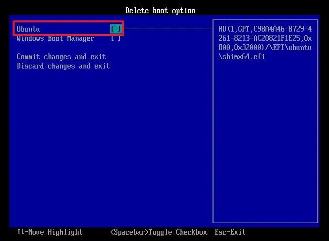 UEFI supprime l'entrée de double démarrage Linux