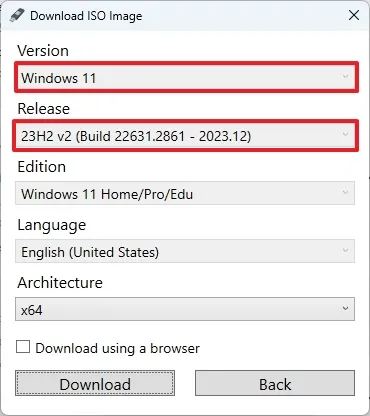 Téléchargement ISO de Rufus Windows 11