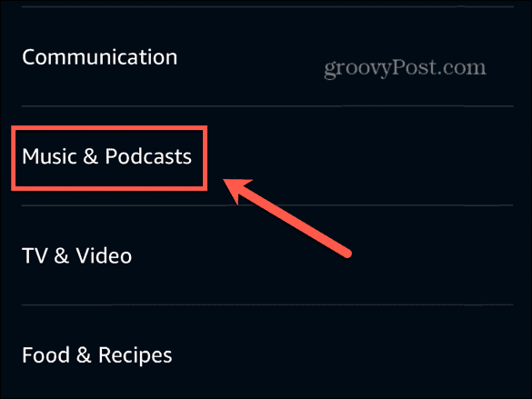 musique et podcasts Alexa