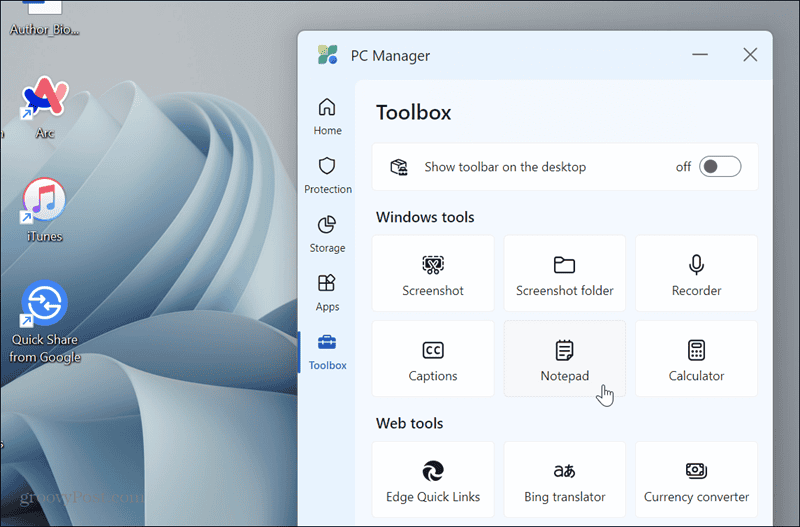 gestionnaire de PC de boîte à outils gestionnaire de PC de boîte à outils
