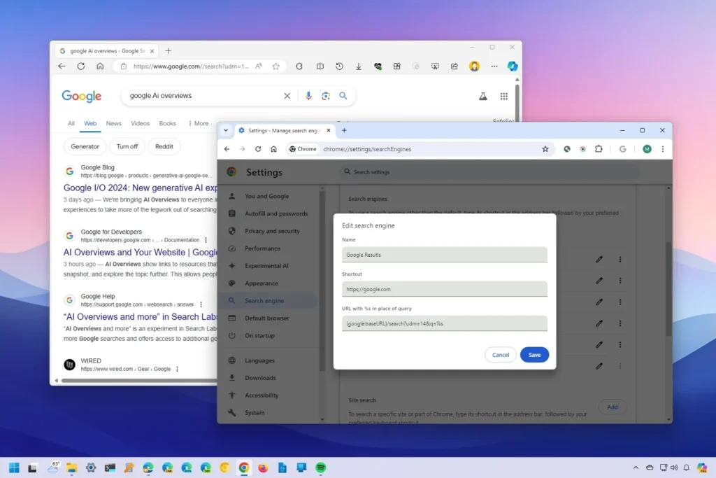 Comment désactiver les résultats de recherche AI ​​sur Google