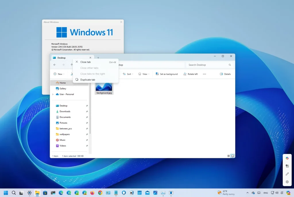 Windows 11 22635.3570 : Onglets dupliqués dans l’Explorateur et RAM en MT/s