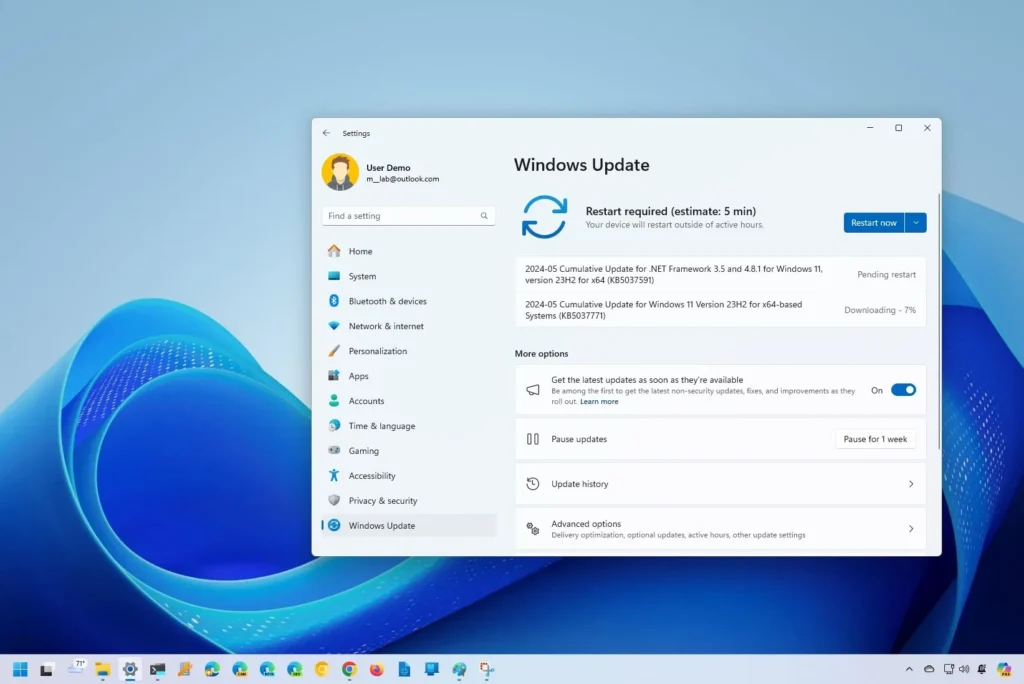 Windows 11 reçoit la mise à jour de mai 2024 (KB5037771)