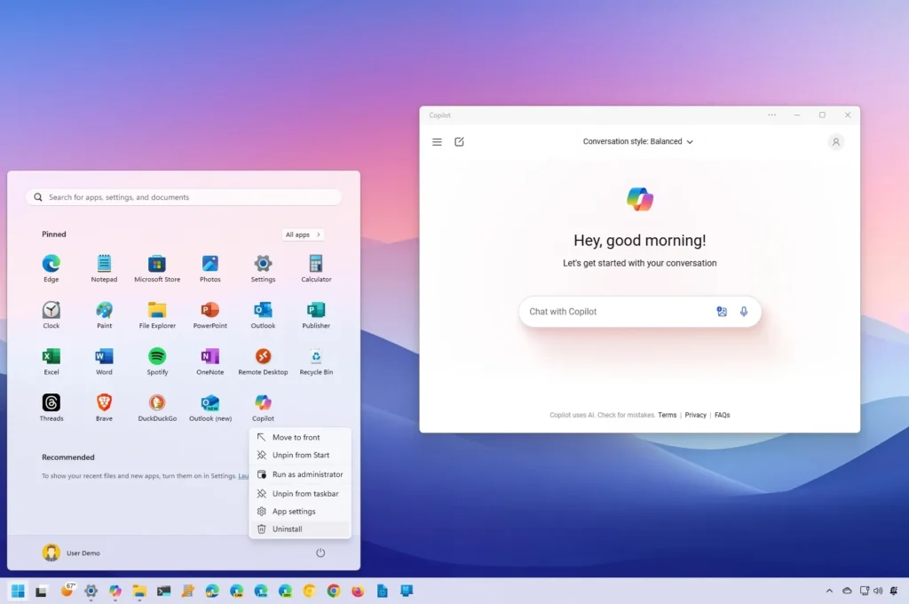 Windows 11 24H2 transforme Copilot avec une nouvelle application et des suggestions de type ChatGPT