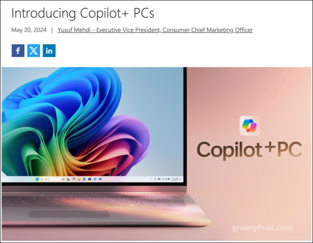 Microsoft a annoncé la nouvelle gamme de PC Copilot+ AI