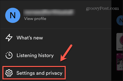 confidentialité des paramètres Spotify