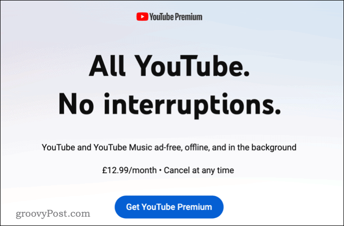 Google veut vraiment que vous vous inscriviez à YouTube Premium