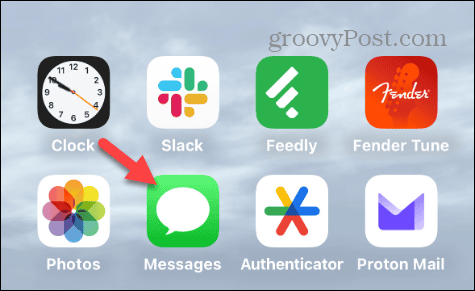 Application Messages sur iPhone