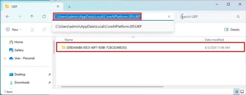 Dossier Windows Rappeler UKP