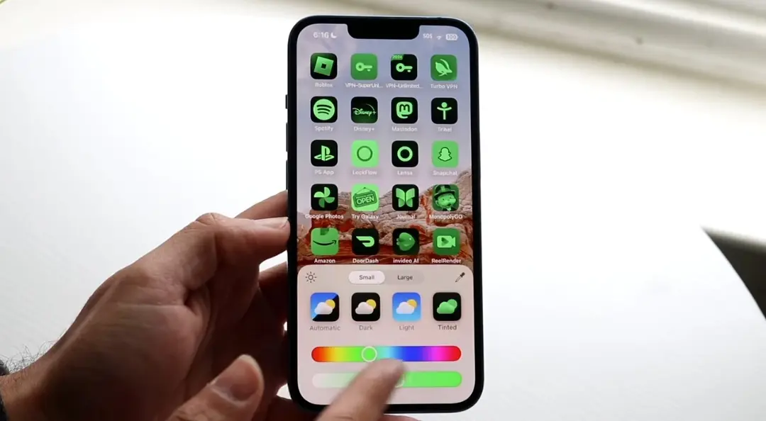 Comment changer les couleurs des applications sur iPhone (iOS 18) sans raccourcis