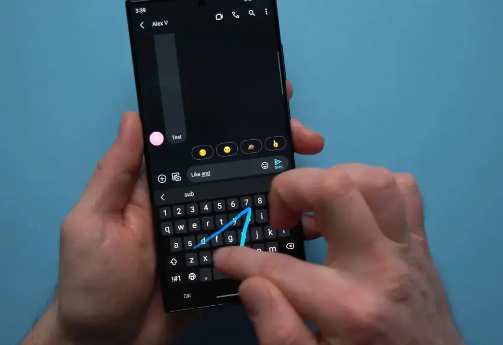 Comment activer la saisie par balayage sur un téléphone Samsung (Android 14)