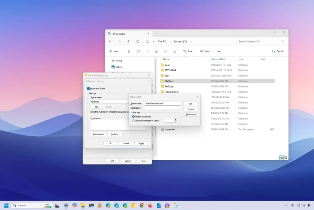 Comment configurer un dossier de partage réseau avec plusieurs noms sous Windows 11, 10