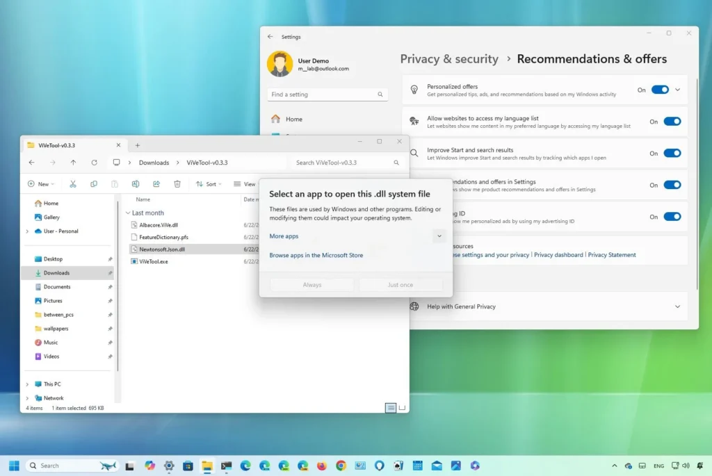 Windows 11 build 22635.3936 (KB5040535) apporte de nouvelles options d’ouverture de session et de paramètres d’autorisation