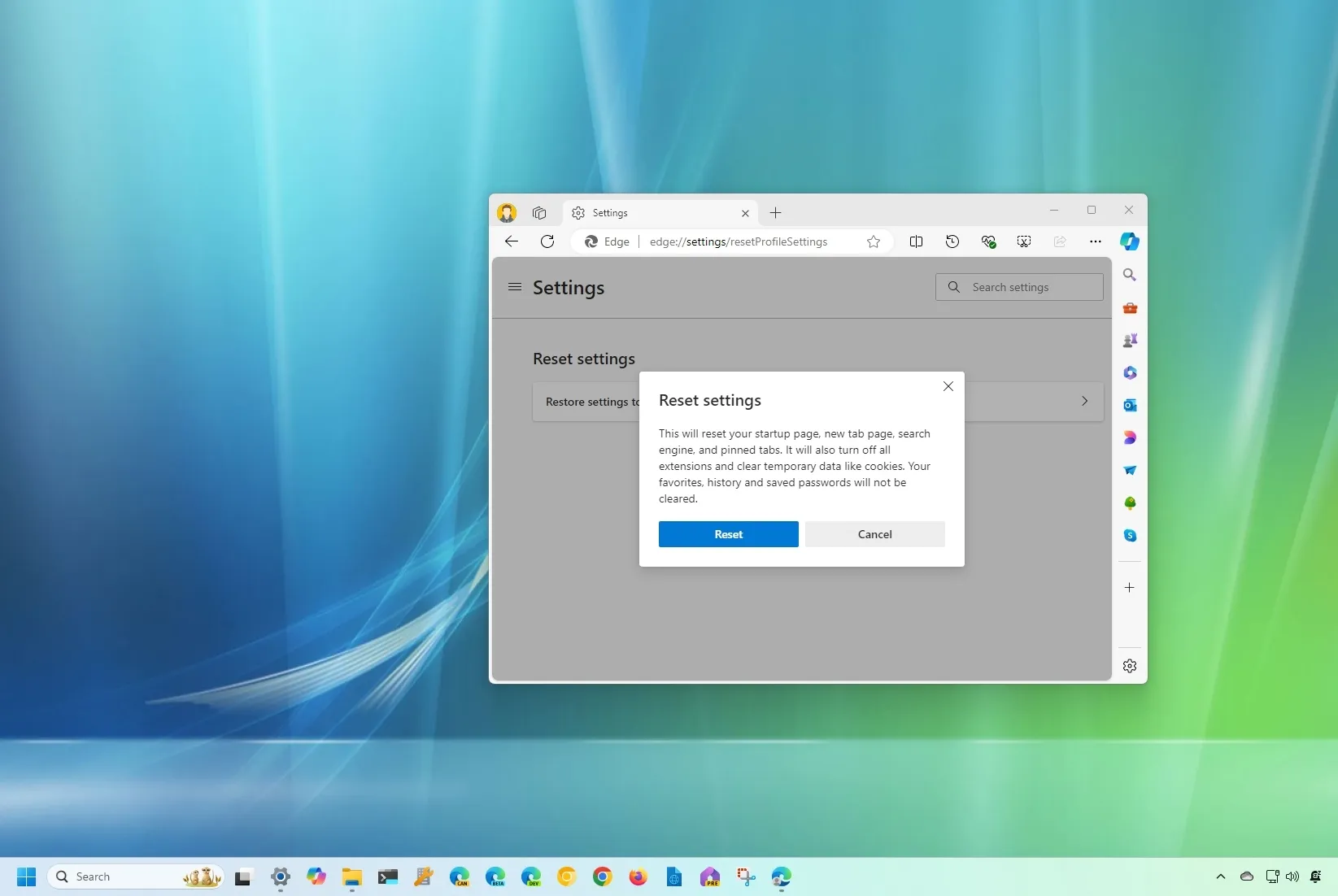 Comment réinitialiser les paramètres par défaut sur Microsoft Edge