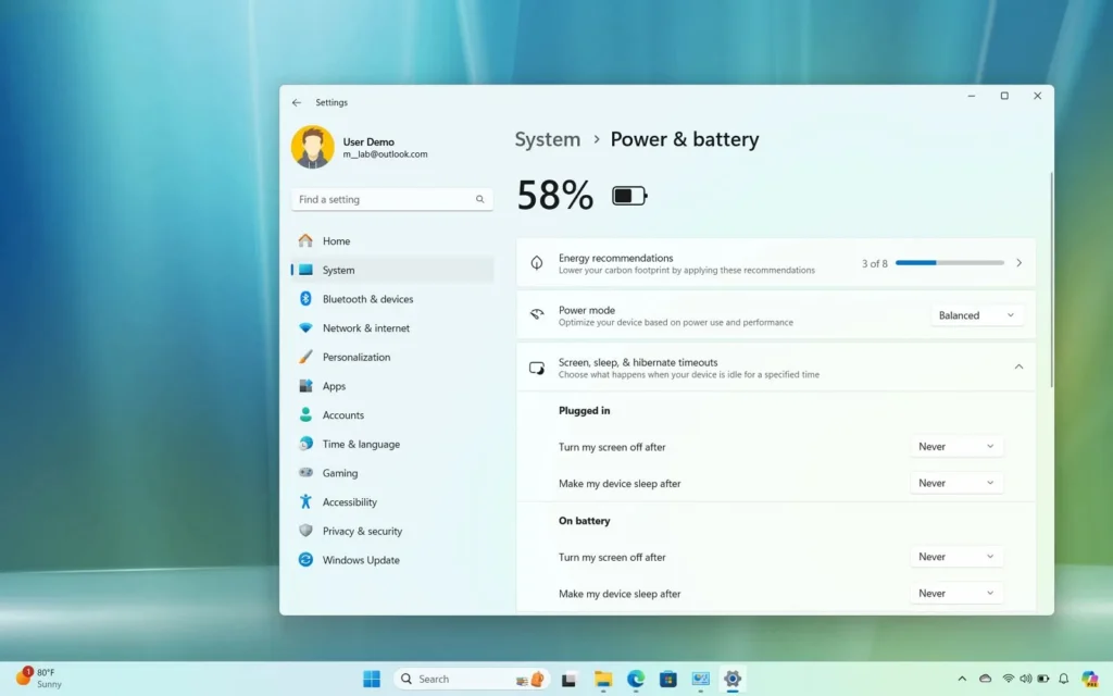 Comment modifier les paramètres de veille sur Windows 11