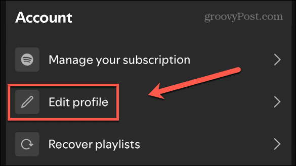 Modifier le profil Spotify Modifier le profil Spotify
