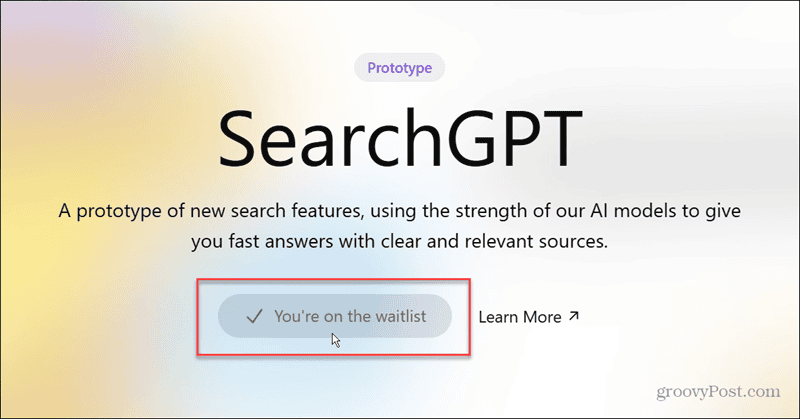 vous êtes sur la liste d'attente pour searchGPT d'OpenAI vous êtes sur la liste d'attente pour searchGPT d'OpenAI