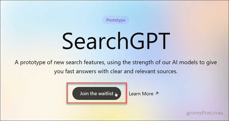 Rejoignez la liste d'attente pour searchgpt Rejoignez la liste d'attente pour searchgpt