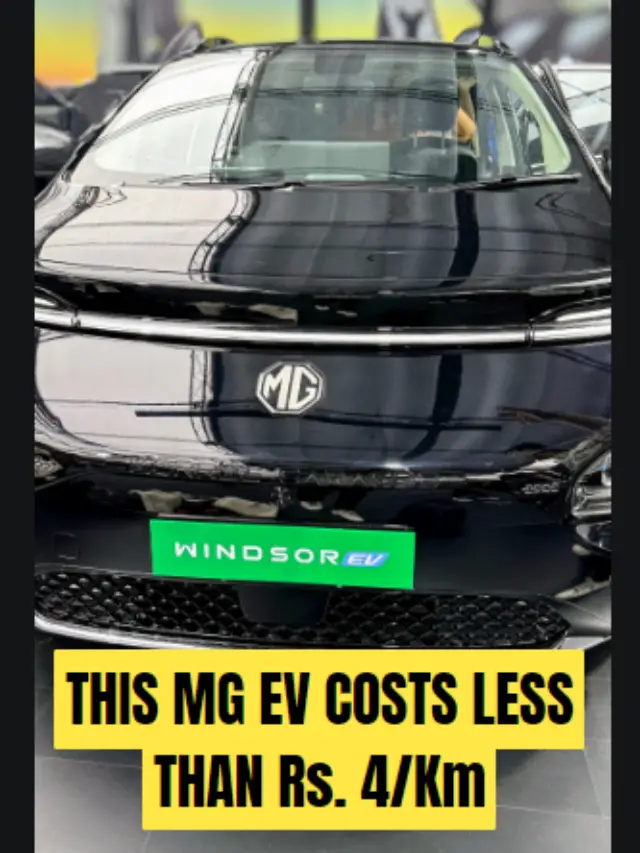 CE MG EV COÛTE MOINS DE 4 Rs/Km