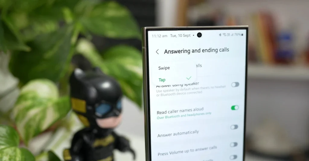 Comment activer la fonction Tap to Answer sur les téléphones Samsung One UI 6.1.1